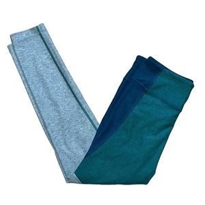 Outdoor Voices Green Blue Gray Warmup 7/8 Athletic Leggings Pants